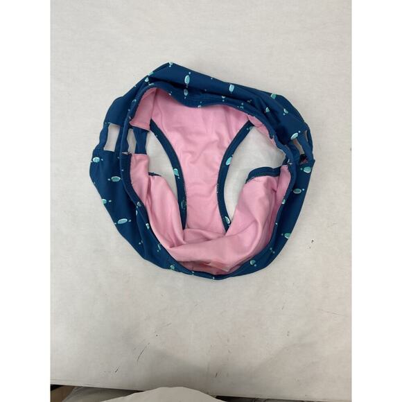 Lilly Pulitzer Rumy Bikini Bottoms Cutout Macaw Blue Coconut Row Dot NWOT Size 4 - Picture 5 of 7